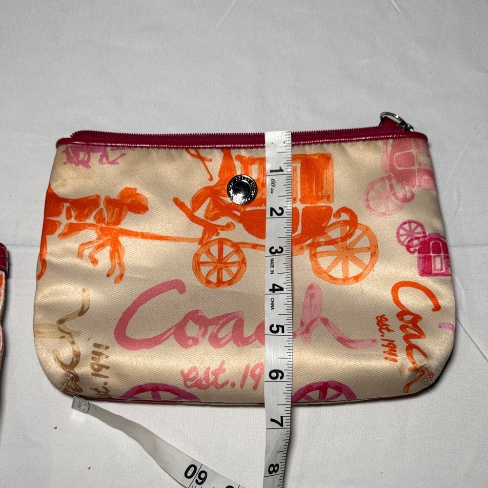 Coach Horse & Carriage Sateen Tote With Matching Pouch F14892 - Picture 15 of 17